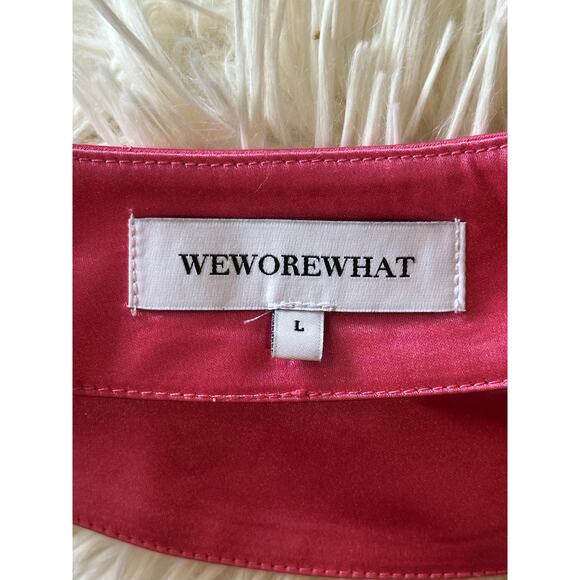 WEWOREWHAT Revolve Hot Pink Open Back Halter Top Sz. Large - Picture 7 of 9